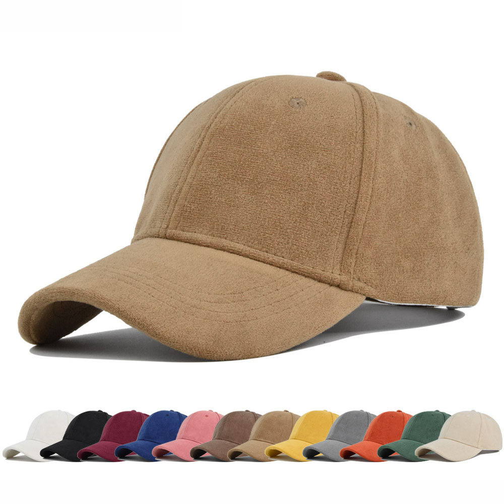 Mode Suede Baseball Caps Voor Mannen Vrouwen Herfst Winter Effen Retro Snapback Hip Hop Hoed Unisex Straat Verstelbare Zonneklep Caps