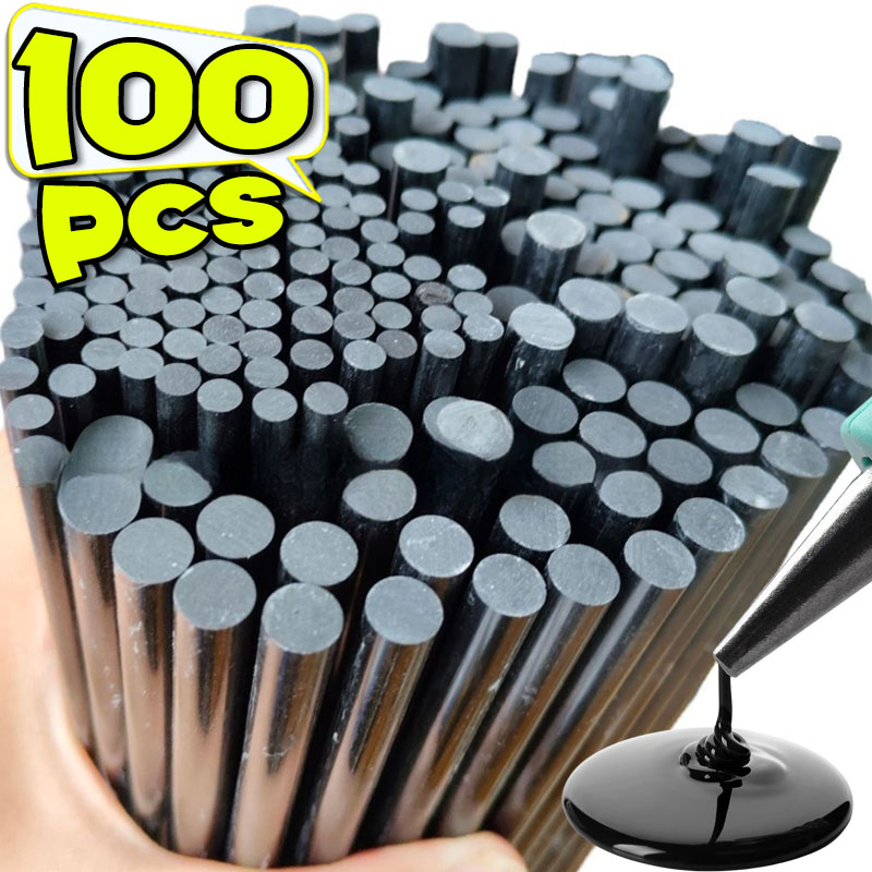 Barra de pegamento termofusible para carrocería de coche, tira de reparación de eliminación sin pintura, 7/11mm, negro, manualidades, pegamento adhesivo fuerte, adhesivo derretido
