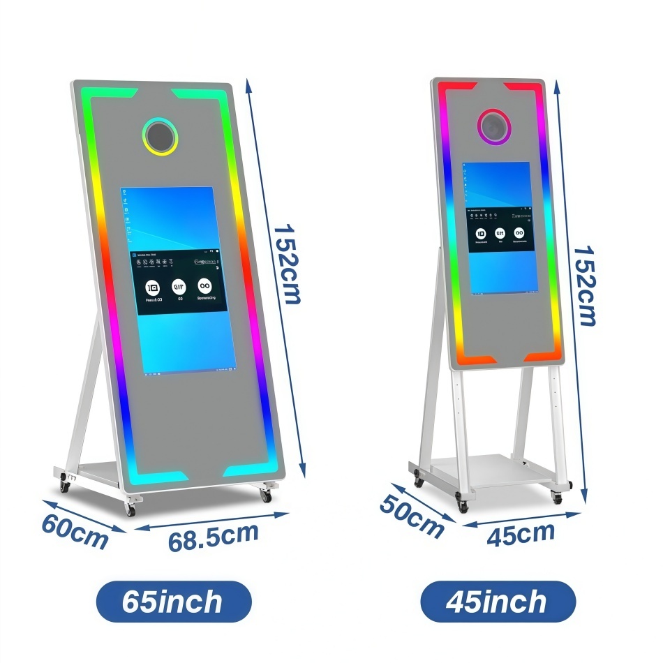 Custom 43 Inch Indoor LED Display Screen Wifi USB Movable Mirror Poster LED Display For Shopping Mall Use Advertising Screen