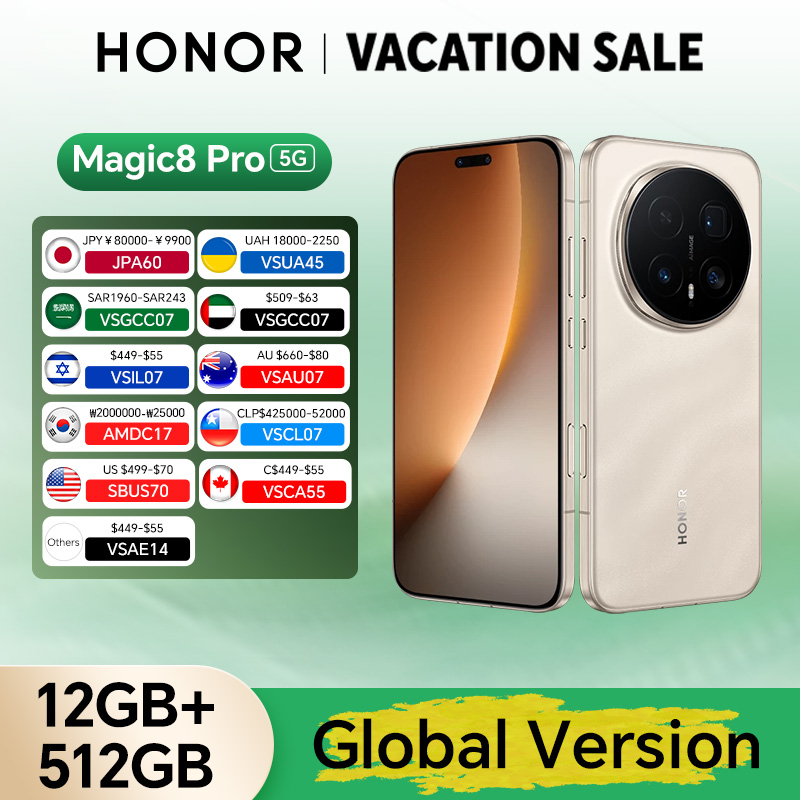 Глобальная версия HONOR Magic8 Pro 5G 12 ГБ+512 ГБ, 6.71'' OLED-дисплей 120 Гц, камеры 200 МП, 7100 мАч, 100 Вт SuperCharge