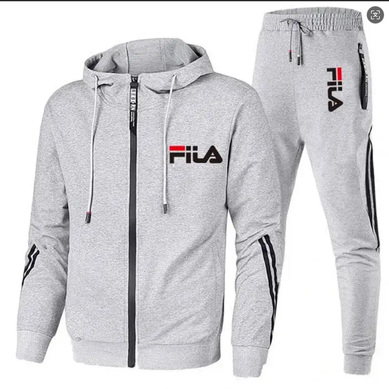 2026 Herren Mode Freizeit Frühling und Herbst Outdoor Reißverschluss-Jacke+Sporthose Jogging-Set Freizeit Fitness Zweiteiler