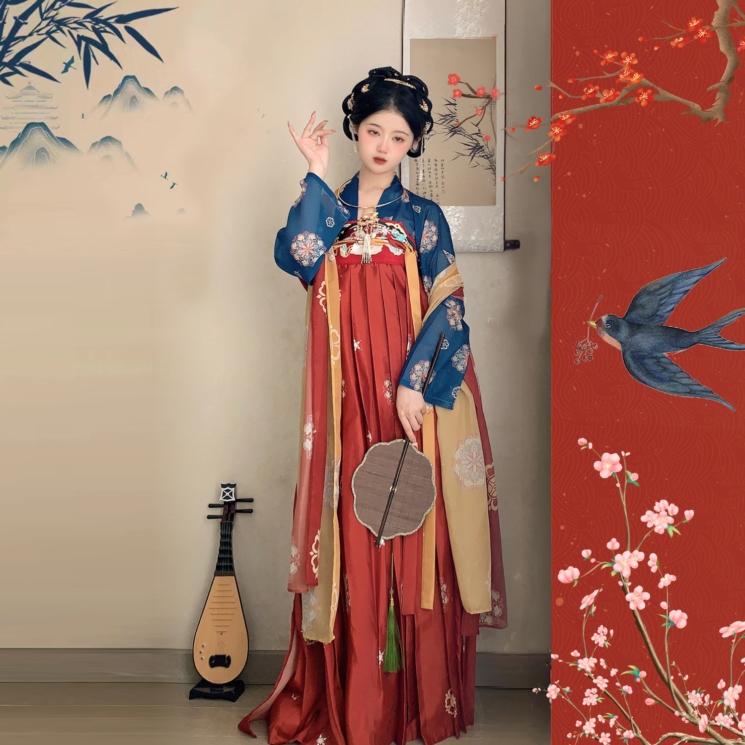 Ensembles Hanfu au Design Original, robe traditionnelle chinoise Ruqun à hauteur de poitrine, Costume Hanfu amélioré, robes Para Mujer mireو