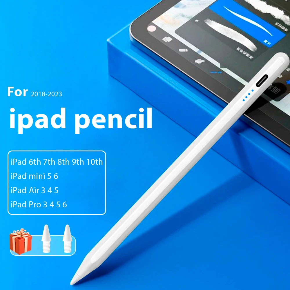 ดินสอสําหรับ Apple iPad พร้อมปากกาสไตลัสการปฏิเสธฝ่ามือสําหรับ iPad Air M2 Pro 13 Pro 12.9 10 Gen 7th 8th 9th 10.2 สําหรับ iPad ดินสอ