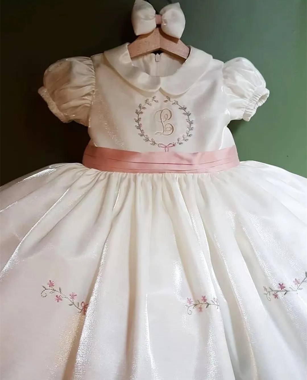 Vestido de fiesta de princesa Lolita Vintage turco bordado blanco de verano para niña de 0 a 12 años para cumpleaños vacaciones Casual Eid B495