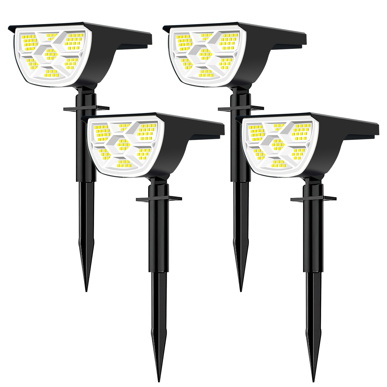 1/2/4PCS Solar Spot Light 68/72 LED Outdoor Garden Solar Landscape Spotlights Wodoodporny 3 tryby oświetlenia ściennego Drzwi Garaż podwórkowy
