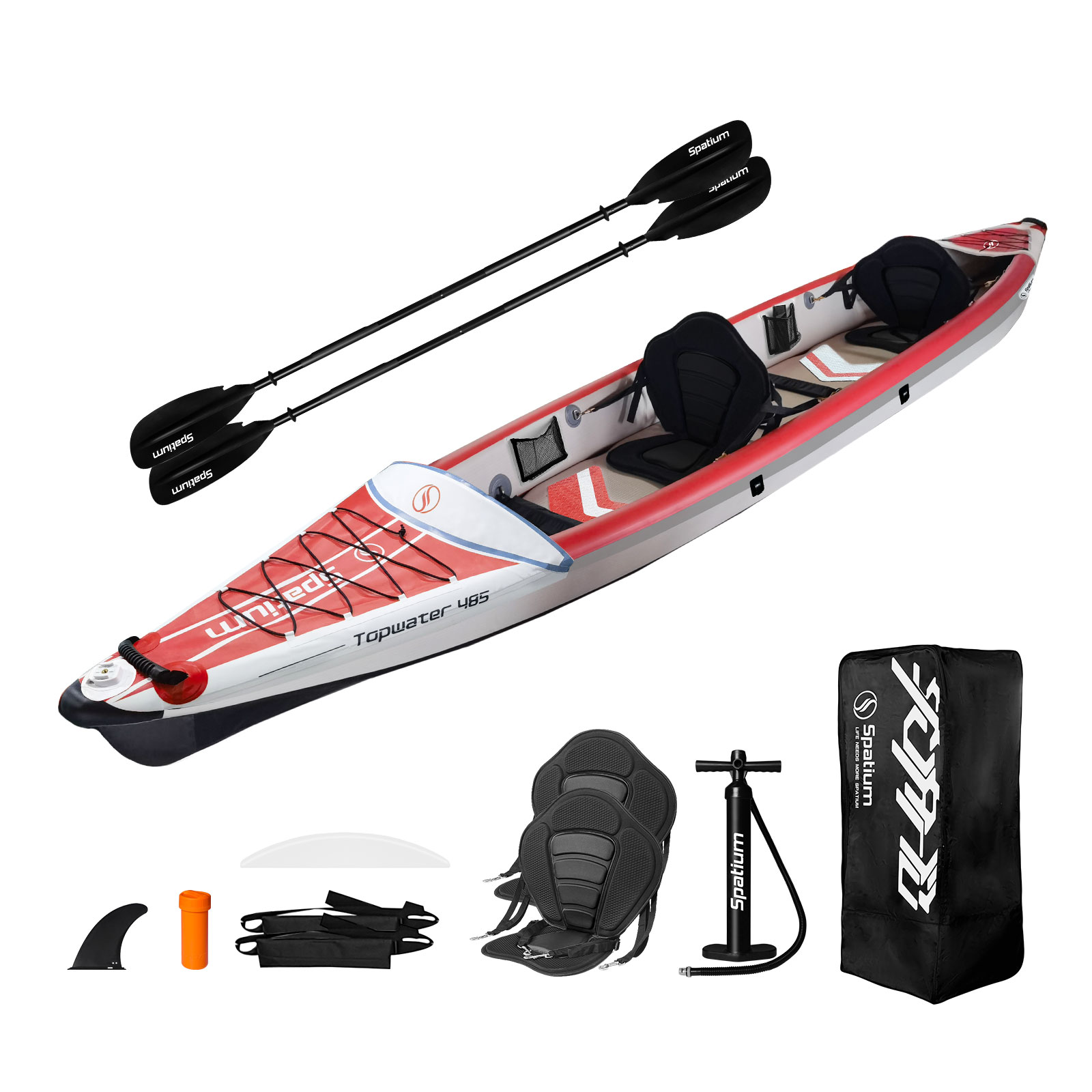 Kayak gonflable Spatium bateau de pêche en PVC pour 1 à 3 personnes pour Sports nautiques surf Rafting Touring Kayak gonflable avec pagaie, siège