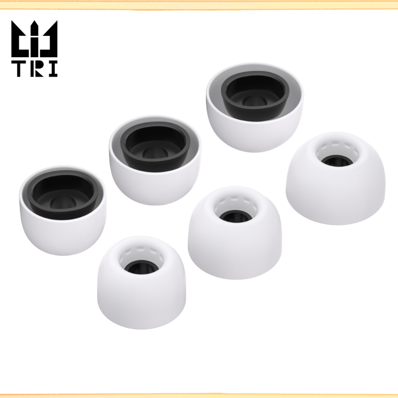 TRI Clarion for AirPods Pro 0.35mm Ultra-thin Silicone Eartips XS S M L Size for AirPods Pro 1st/2nd with Noise Reduction Hole