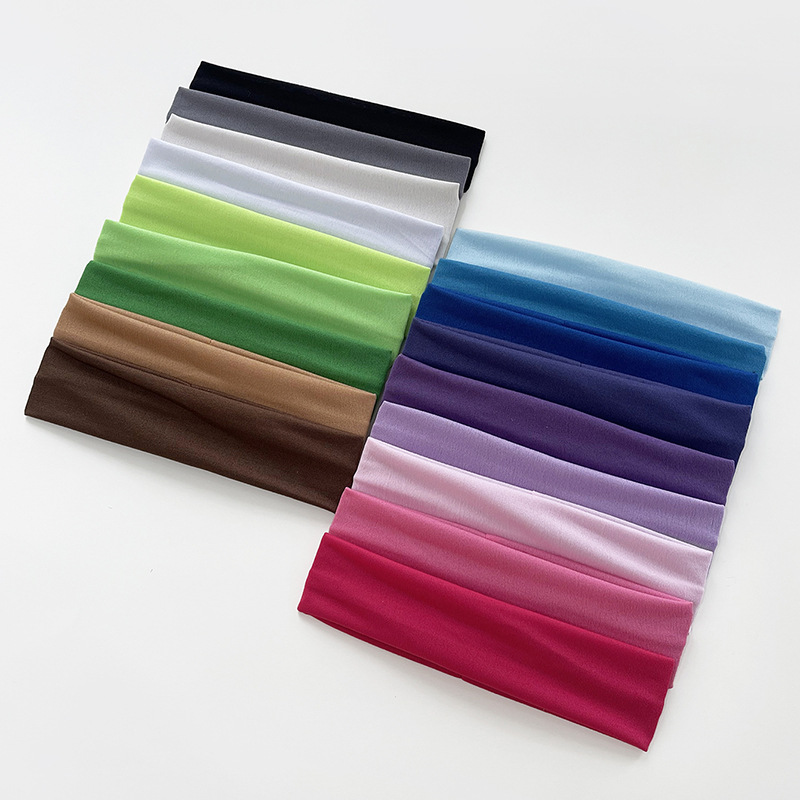 Summer Sport Yoga Headband Wide Elastic Hair Bands Running Fitness Headwear Women Turban Head Warp Hairband Sweatband