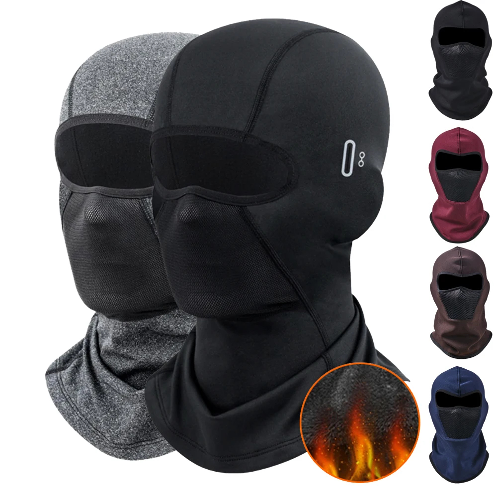Balaclava térmica de inverno, máscara facial completa para ciclismo, quente, esportes ao ar livre, motocicleta, esqui, pesca, caça, cachecol de lã, bandana