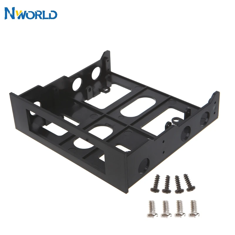 Suporte de montagem para disco rígido de 3,5'' a 5,25'', adaptador para HDD/SSD de 3,5 polegadas para compartimento de gabinete de PC de 5,25 polegadas com parafusos de montagem