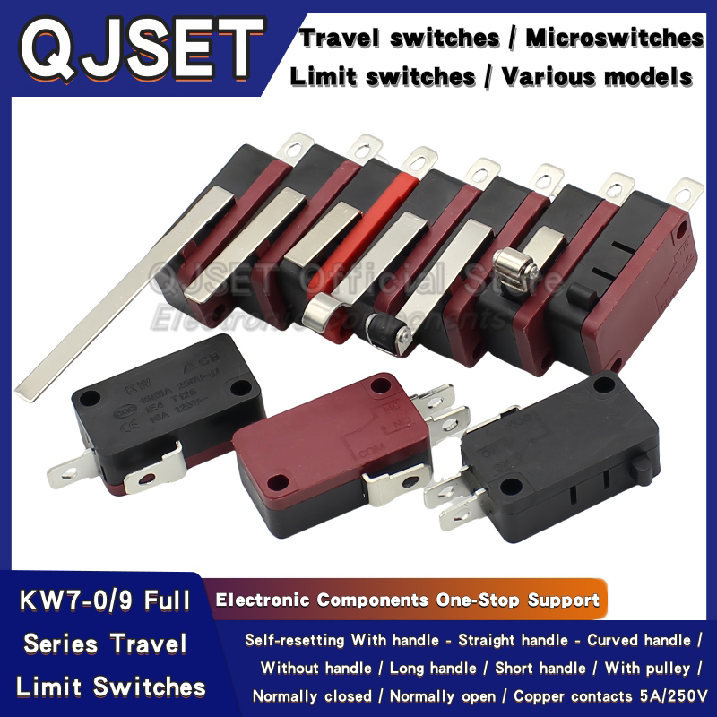 5 uds KW7-0-1 interruptor de límite de viaje cocina de arroz estufa de inducción bomba de pie bomba de diafragma lavadora de coche universal 16A 250V micro interruptor