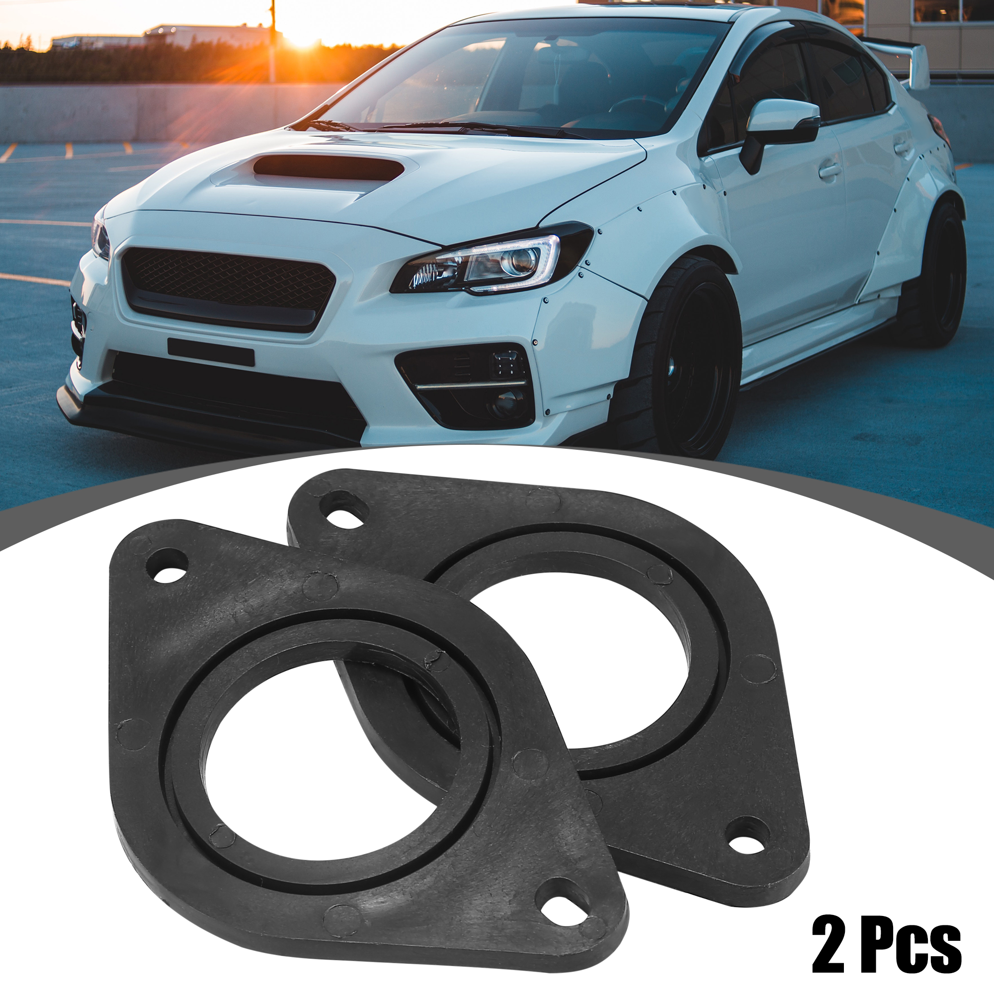Uxcell 2 uds anillos de soporte adaptador de montaje de altavoz Tweeter de coche de plástico negro para Toyota para Subaru para Lexus