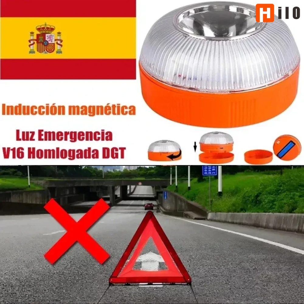 Balise d'urgence de voiture Rechargeable USB V16, stroboscope à Induction magnétique, voyant d'avertissement clignotant, aide au Flash, lampe de signalisation de sécurité