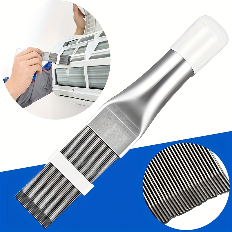 Peine de aleta de aire acondicionado, cepillo de aleta de acero inoxidable, cepillo de limpieza de condensador, radiador, venta al por mayor