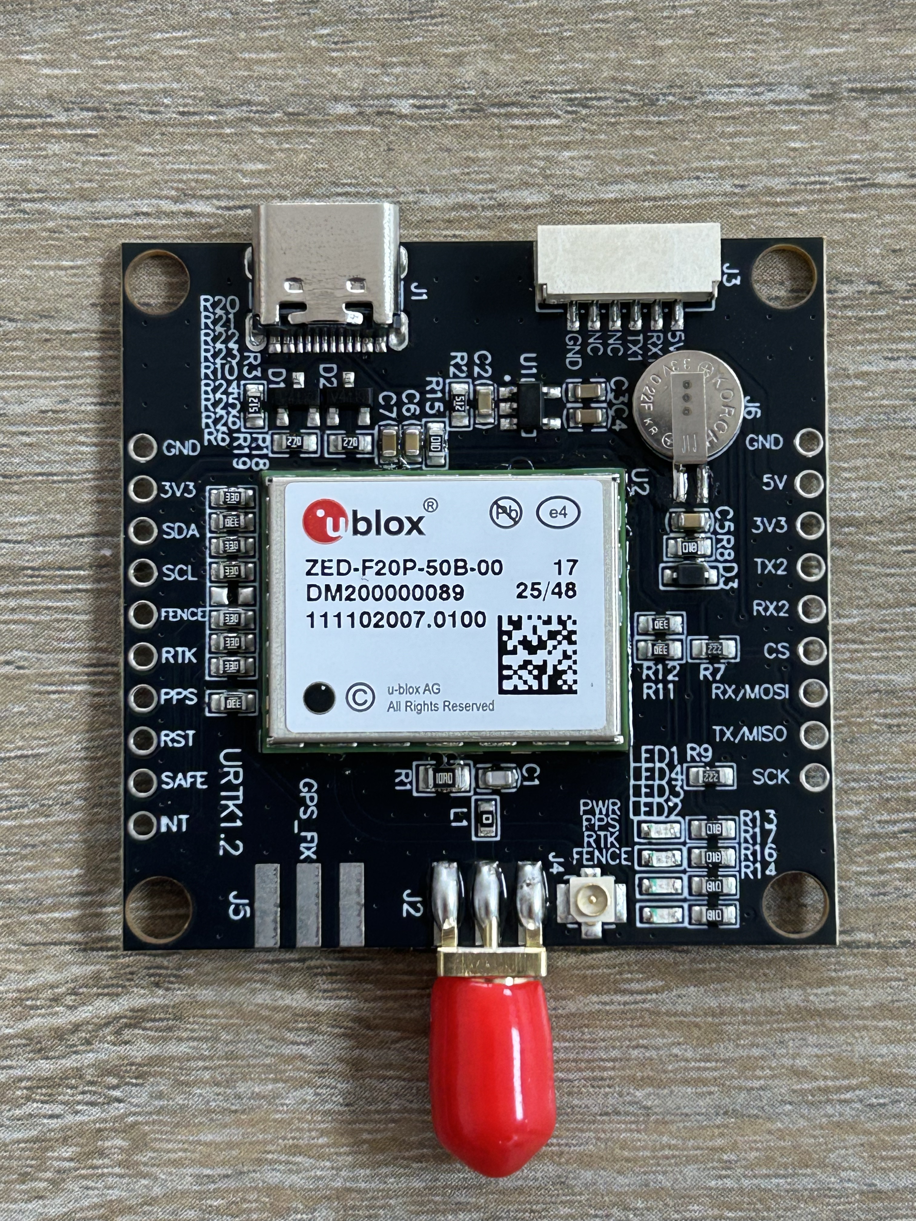 ZED-F20P RTK Differentiële GPS-navigatiemodule Centimeter-nauwkeurige positioneringsontvanger GNSS-bord Ondersteunt L1 L2 L5