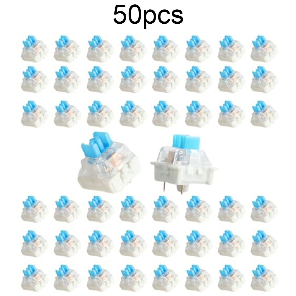 50 Uds interruptor de teclado reemplazo de tecla Clicker interruptor táctil de 3 pines accesorios de repuesto de teclado