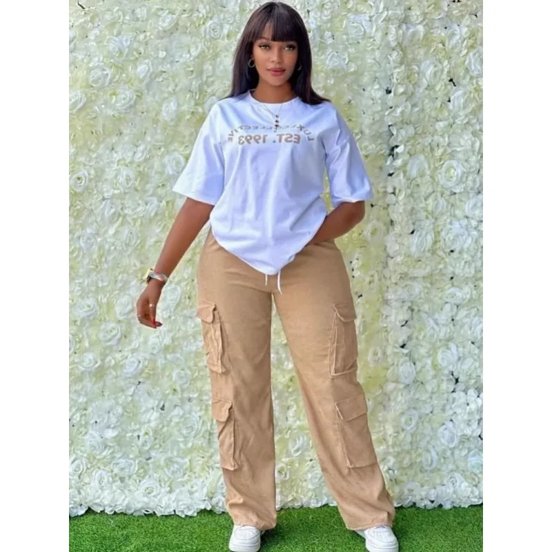女性のためのアフリカのダシキセット,トップスとパンツ,衣装,夏服と秋の服,新しいコレクション,2個