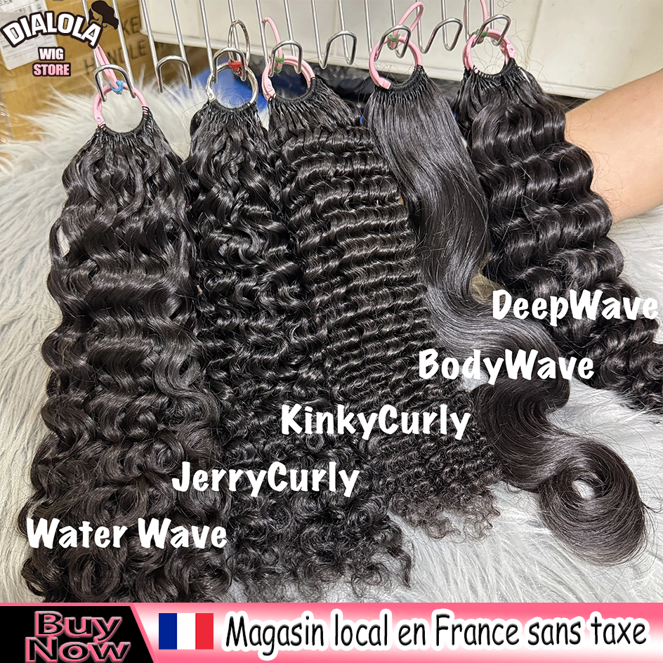 Extensiones de Cabello Humano Rizado Kinky Birmano de 60g para Crochet, Extensiones de Cabello Invisible sin Nudos para Trenzas Kinky Curly