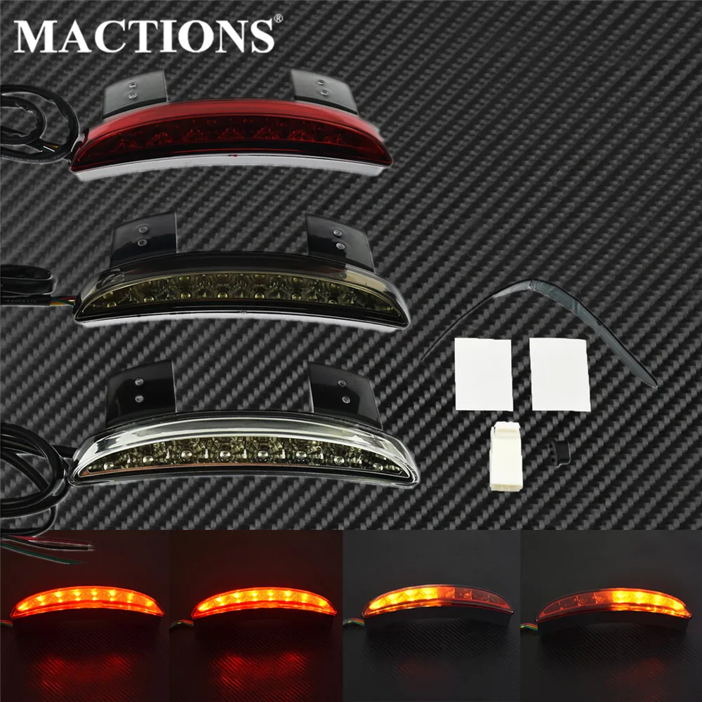 Indicatore di direzione del motociclo fanale posteriore parafango posteriore tagliato LED targa freno fanale posteriore lampada di arresto per Harley Sportster 883 1200