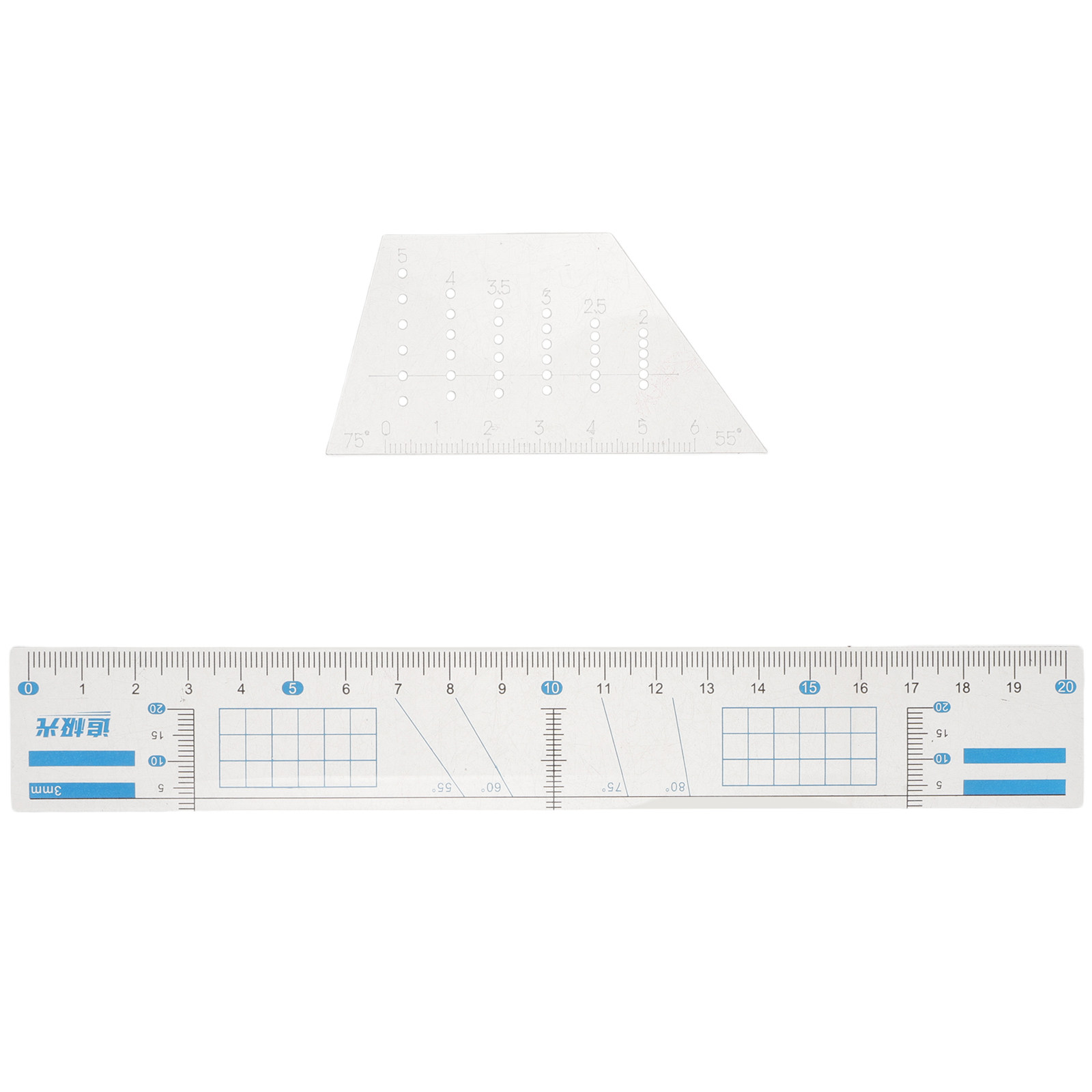1Set Parallel Line Drawing Ruler Staff Drawing Tool Clear Plastic Grid Ruler for Music Notation School Essays Calligraphy