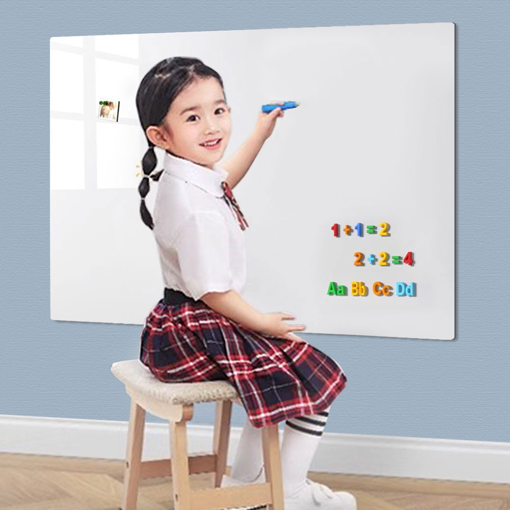 Tableau blanc magnétique autocollant mural amovible effaçable à sec tableau blanc bâton sur le mur pour l'enseignement de la formation bureau et usage domestique
