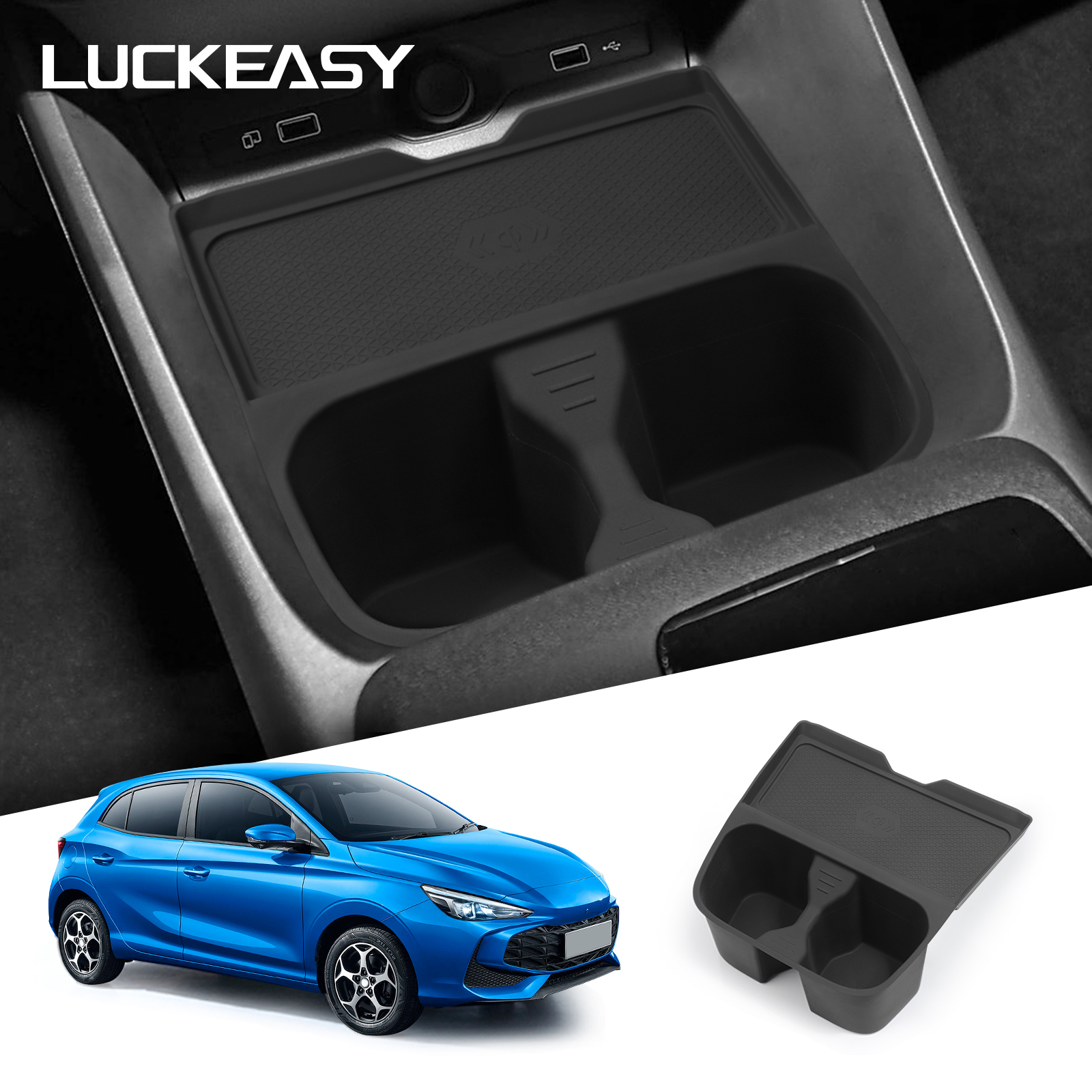 Voor MG3 MG3 2023-2025 Water Bekerhouder Opbergvak Organizer Met Antislipmat Centrale console Beschermende Pad Auto Accessoires