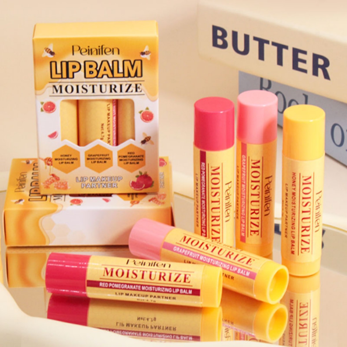 Baume à lèvres 3 pièces, base de rouge à lèvres, maquillage végétal naturel, anti-rayures, soins pour les lèvres, gelée de pétrole