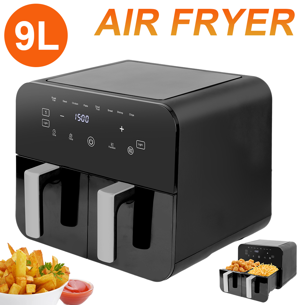 2400w 9l/1700w 12l/1350w 10l fritadeira de ar quente multi-função programas automáticos com tela de toque led fritadeira de ar timable