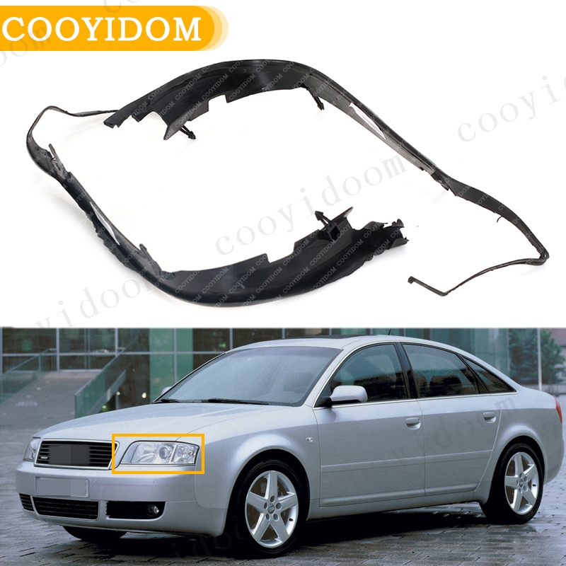 Uszczelka przedniego reflektora samochodowego Pierścień wykończeniowy do Audi A6 C5 2002 2003 2004 2005 Facelift 4B 0941191 A 4B 0941192 Stylizacja samochodu