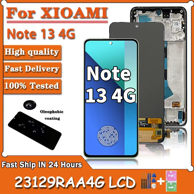 ЖК-дисплей Super AMOLED для Xiaomi Redmi Note 13 4G 23129RAA4G 23124RA7EO, цифровой сенсорный экран для Redmi Note13, 4G, экран