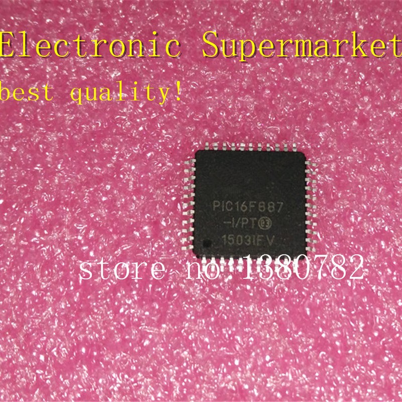 Darmowa wysyłka 10-50 sztuk PIC16F887-I/PT PIC16F887 TQFP-44 Dostępne!