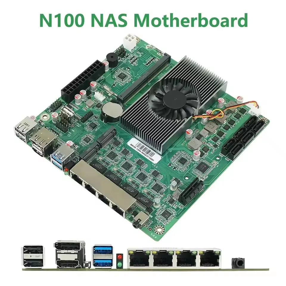 SZBOX Alder Lake N100 N150 1264-NAS Motherboard ITX Home Processor DDR5 4*Intel I226 2.5G LAN M.2 Slot 6xSATA DP HD Low Power