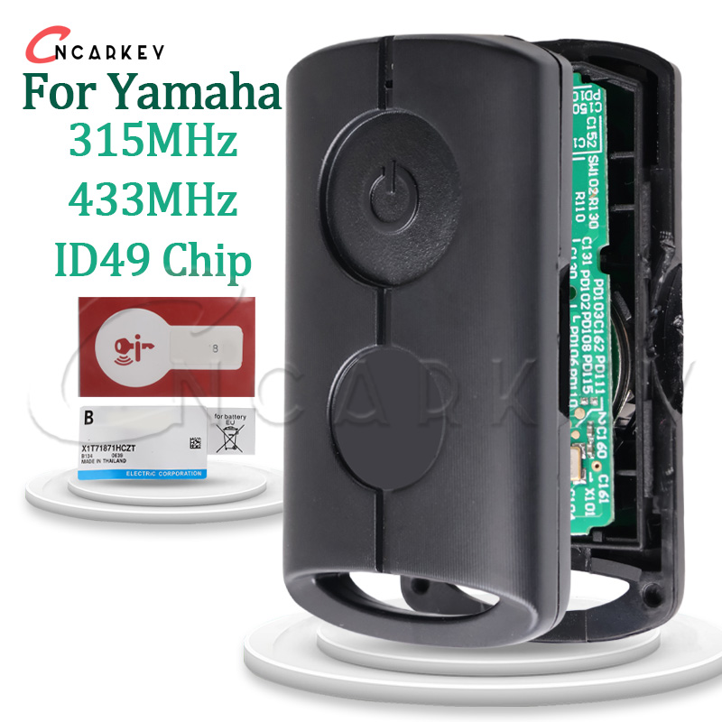 Kunci Kontrol Sepeda Motor Asli Fob 315/433.92 Mhz ID49 Chip untuk Yamaha NMAX TMAX NVX155 Xmax300 Buku 125 250 400 Remote Pintar
