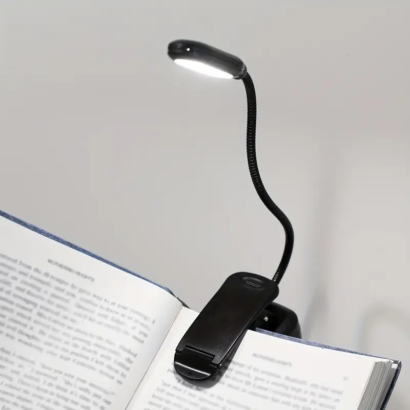 Mini portátil led livro luz proteção para os olhos luz de leitura flexível direção ajustável não-recarregável bateria lâmpada de estudo bedr