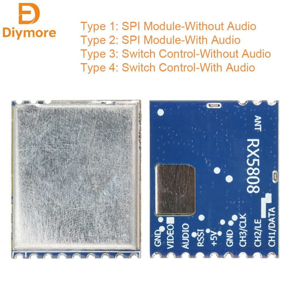 RX5808 4.9G-5.8G Audio Receiver SPI Control Wireless Audio Video Receiving Module  for FPV Systems RC DIY Electronic Kit