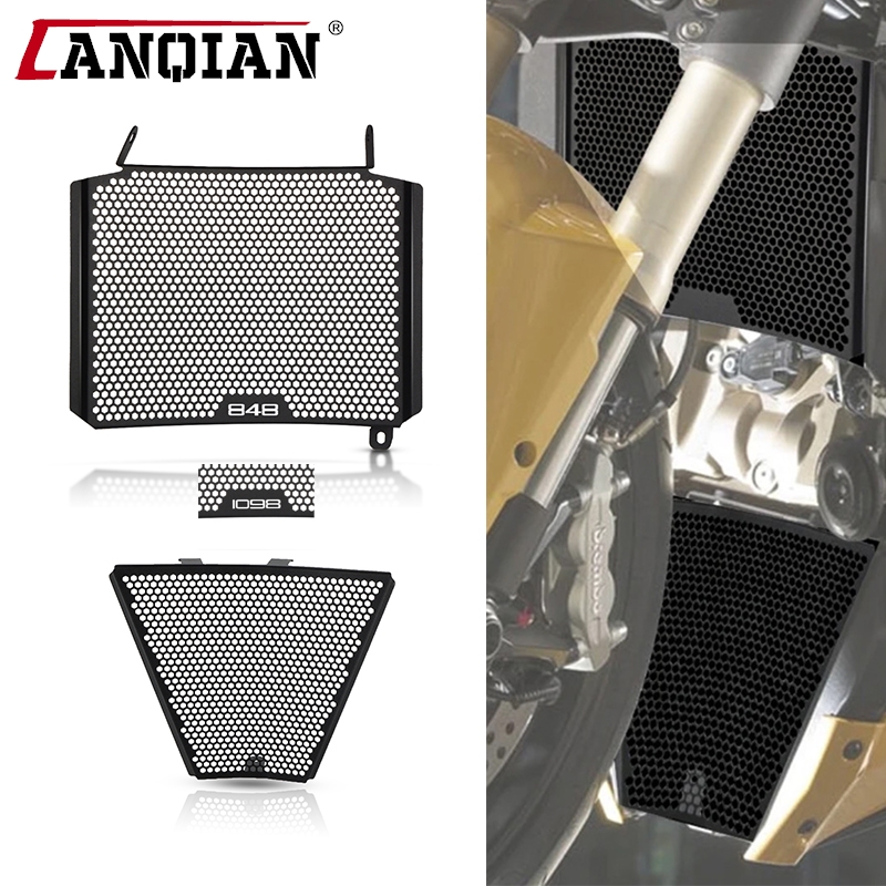 Para ducati streetfighter 848 2012-2016 1098 2009-2013 superior e inferior da motocicleta radiador guarda protetor grade grill capa