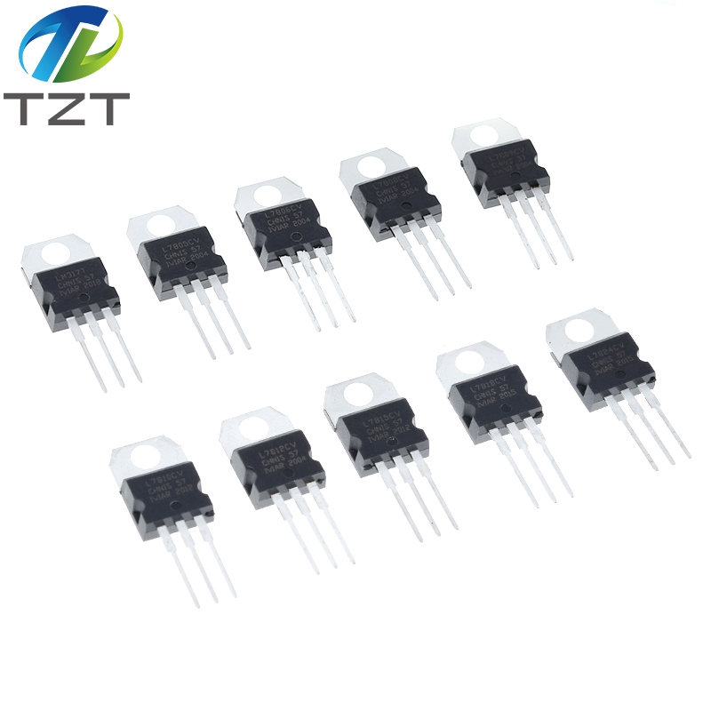 TZT 10/30PCS LM317T L7805 L7806 L7808 L7809 L7910 L7812 L7815 L7818 L7824 L7915 L7805CV