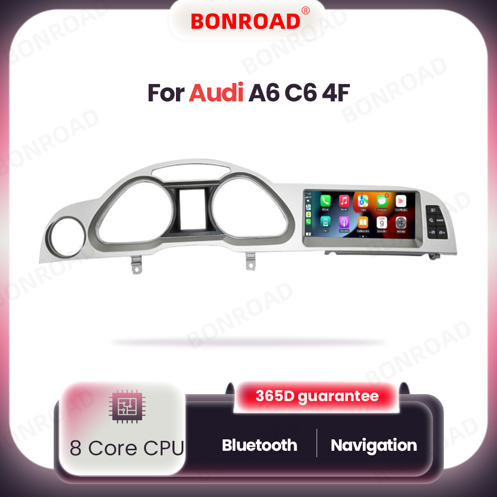 BONROAD Android Auto Wireless CarPlay Ekran Multimedialny do Audi A6 C6 4F 2005-2015 MMI 2G 3G Odtwarzacz Samochodowy Nawigacja GPS Radio