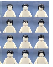 * Figur rambut pria * 20 buah DIY blok bata enlighten, kompatibel dengan rakitan partikel