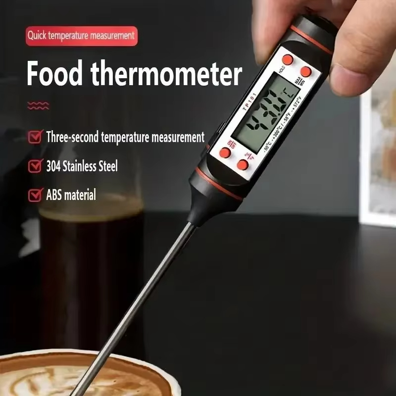 Cozinha alimentos cozimento termômetro digital novo termômetro de carne tipo sonda eletrônica display digital termômetro de grelha líquida