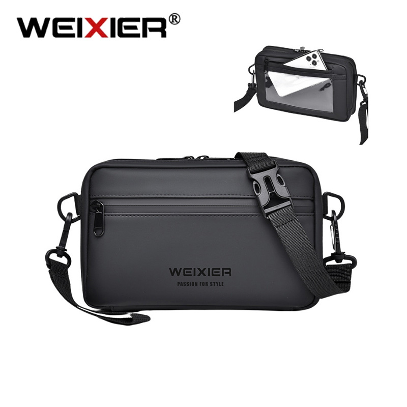 WEIXIER 新しい男性クロスボディスポーツショルダーバッグオックスフォード布男性女性ファッションアウトドアスポーツサイクリング防水携帯電話バッグ