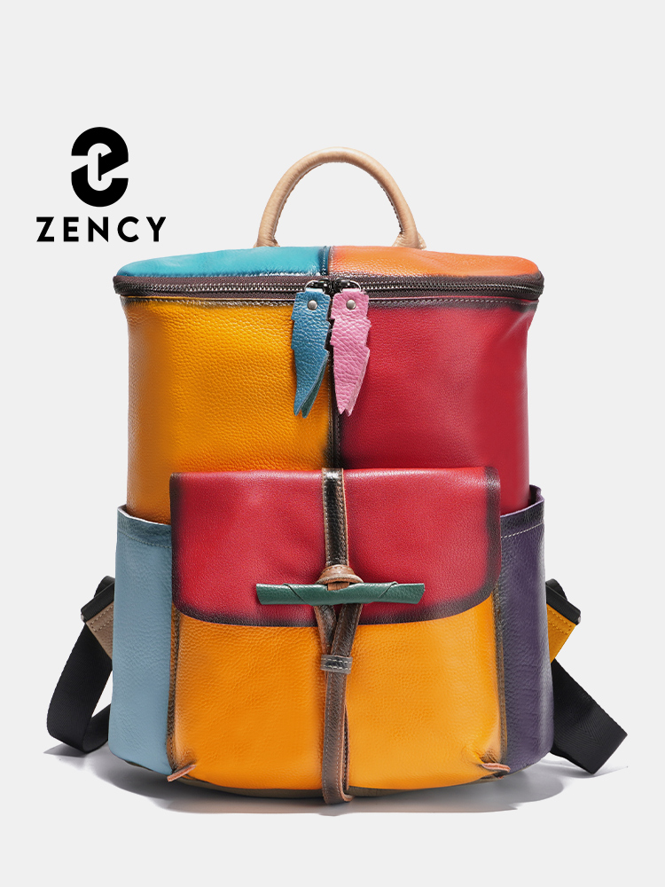 Женский рюкзак Zency из мягкой коровьей кожи, большой вместительный рюкзак, новый модный дизайнерский рюкзак, сумка-рюкзак, сумка-портфель Bolsa