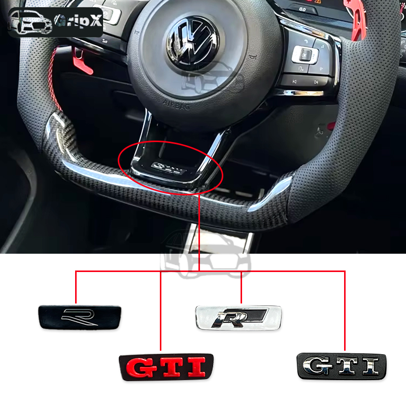 Для красного логотипа GTI для нового логотипа R GTI для 7-го поколения MQB R Line для старого логотипа R ЛОГОТИП на руль Эмблема Беж