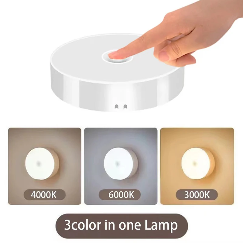3 farben Einstellbare LED Nachtlicht USB Aufladbare Nacht Lampe Für Küche Schrank Garderobe Lampe Treppe Drahtlose Schrank Licht