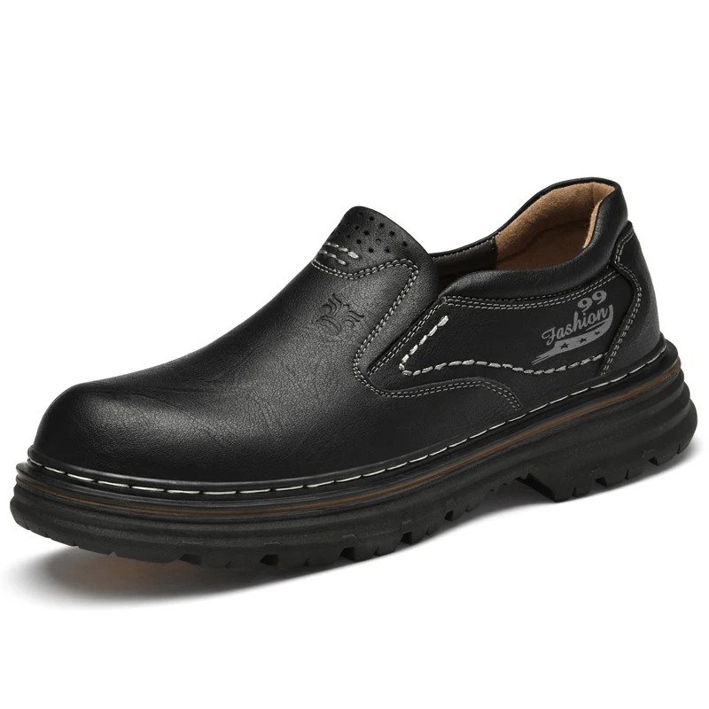 Hot Selling Men's Oxford Shoes Winter Handmade Soles Plush Cotton Shoes  Large Size 36-45 Outdoor Handmade Leather Walking Shoes