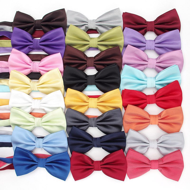 Borboletas borboleta para homens, gravata de casamento para meninos e meninas, acessórios de bowknot coloridos, laço de pescoço ajustável, cor sólida