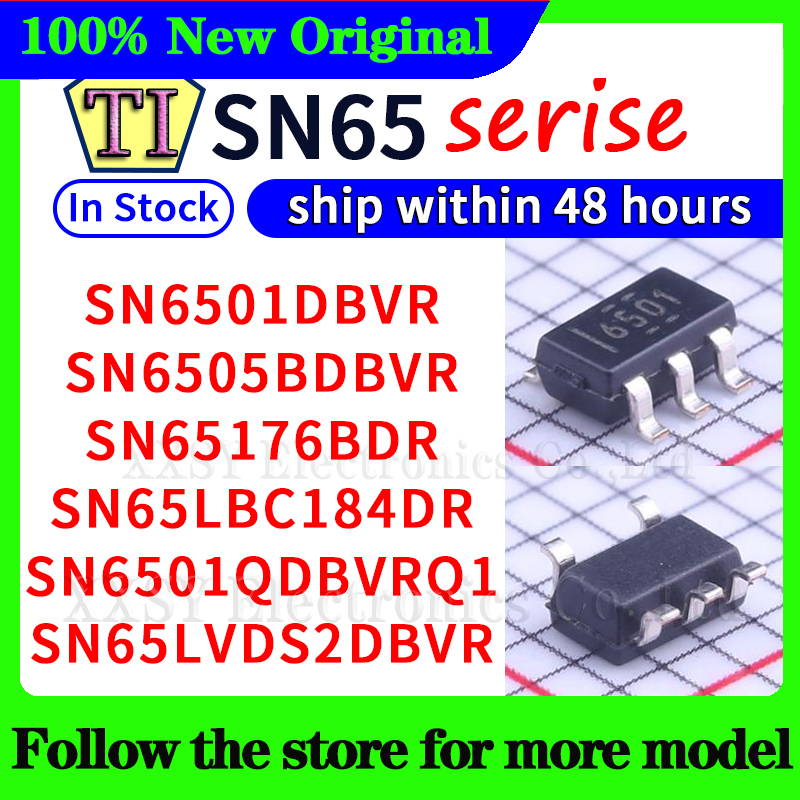SN6501DBVR SN6505BDBVR SN65176BDR SN65LBC184DR SN6501QDBVRQ1 SN65LVDS2DBVR 48 uur schip