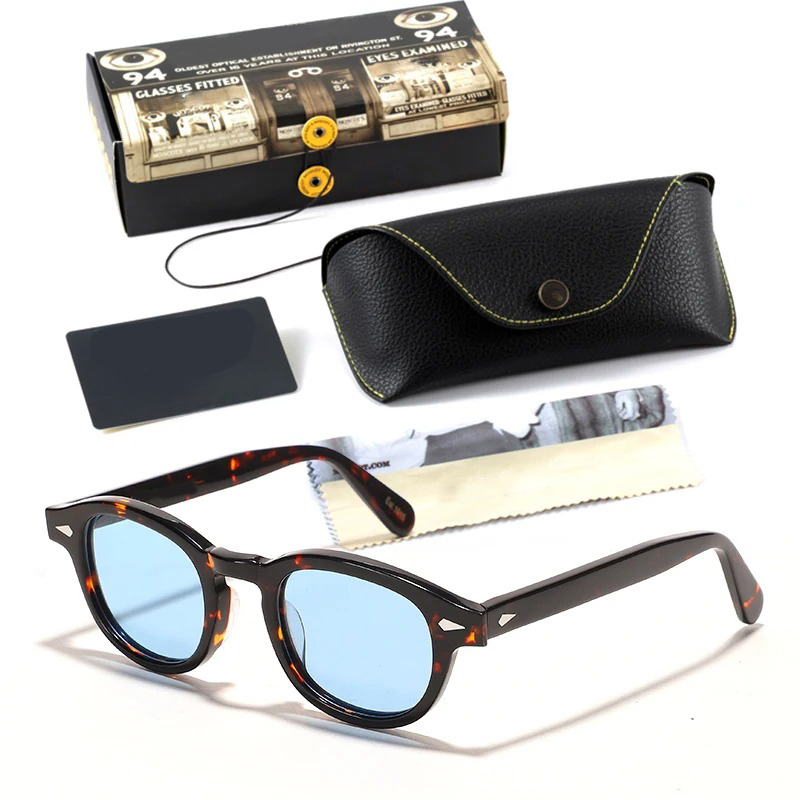 Polarisierte Sonnenbrille Männer Frauen Johnny Depp Lemtosh Stil Sonnenbrille Retro Runde Acetat Rahmen UV400 Objektiv Oculos