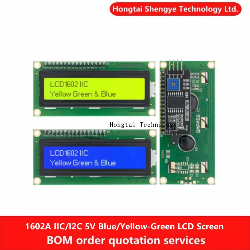 Pantalla LCD para Arduino, módulo de 5V, color azul/amarillo, verde, 16x2 caracteres, PCF8574, IIC, I2C, interfaz 5V, LCD1602 1602