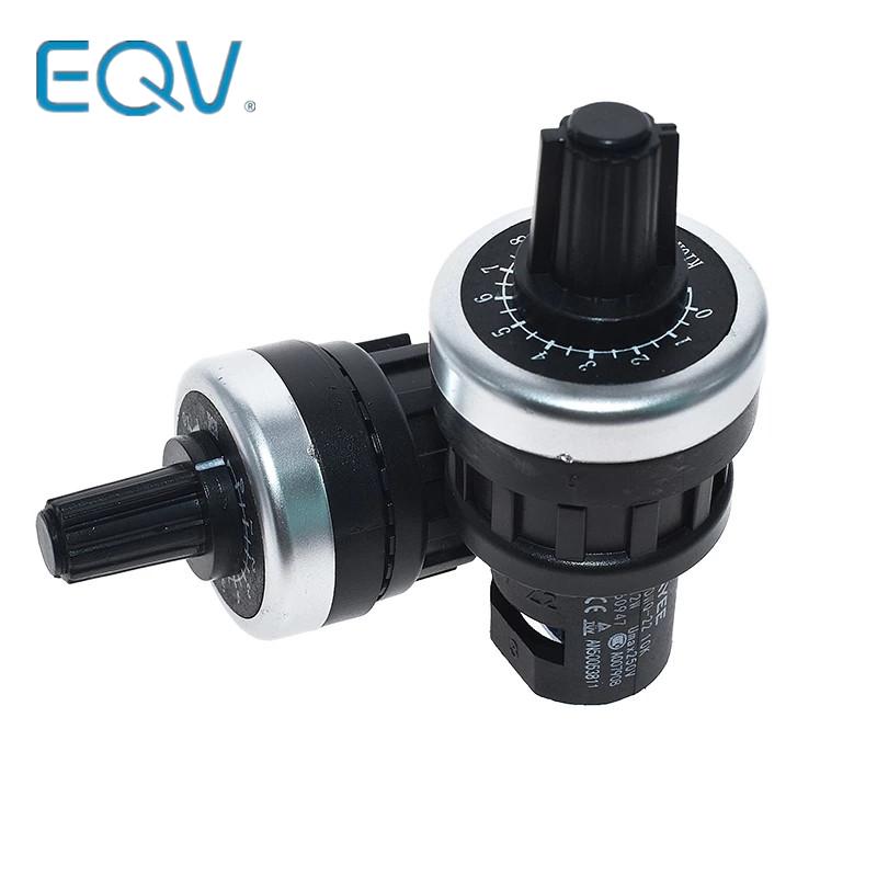 LA42DWQ-22 1K 2K 5K 10K 20k 50k 500k 22mm de diámetro macetas potenciómetro giratorio convertidor regulador inversor interruptor de resistencia